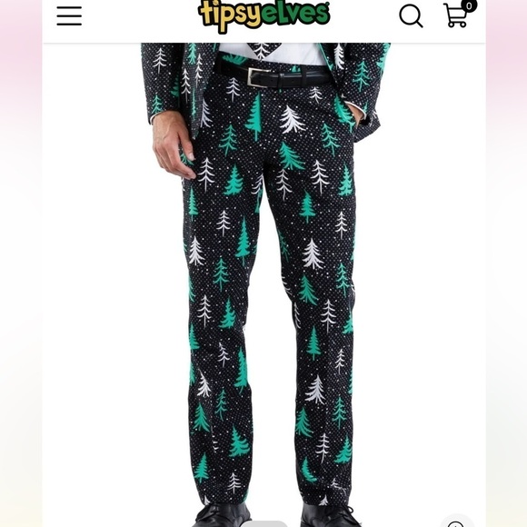 Men’s Tipsy Elves Forest Flex Suit Pants Size 33 - Picture 9 of 13